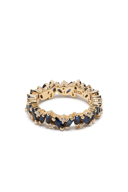 Blue Sapphire Bliss Ring, 18k Yellow Gold
